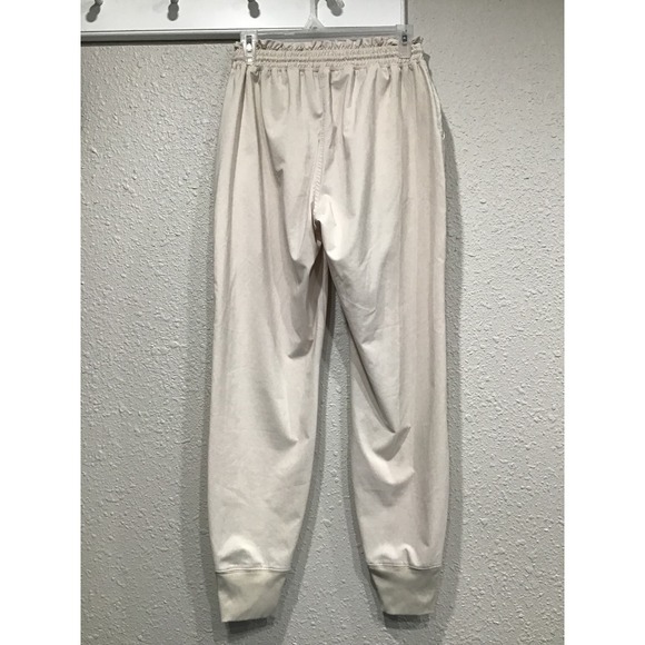 Abercrombie & Fitch Traveler Joggers Cream Tapered Minimalist Athleisure Chic S - Picture 5 of 5